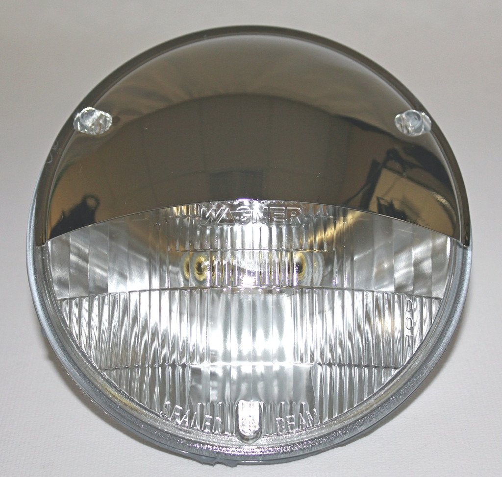 53/4" Headlamp Light Bulb Chrome Trim Cover Half Moon For Motorcycle